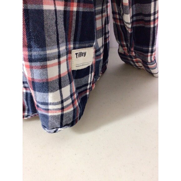 Tilley Plaid Flannel Shirt Button Front Womens 2XL - Picture 8 of 9